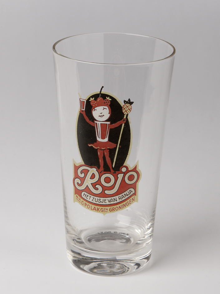 Glas 'Rojo, het zusje van Ranja, n.v. C. Polak Gzn Groningen'